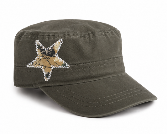 Green Cadet Hat/Real Tree Star