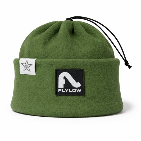 Tree Green Flylow Hat Collapsible/Drawstring 2 in 1 (Hat turns into neck gaiter)