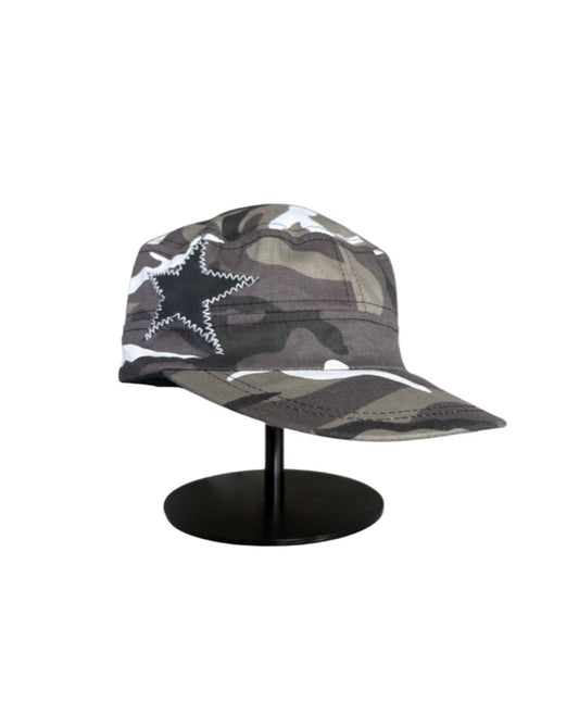 Grey Camo Hat Black Star