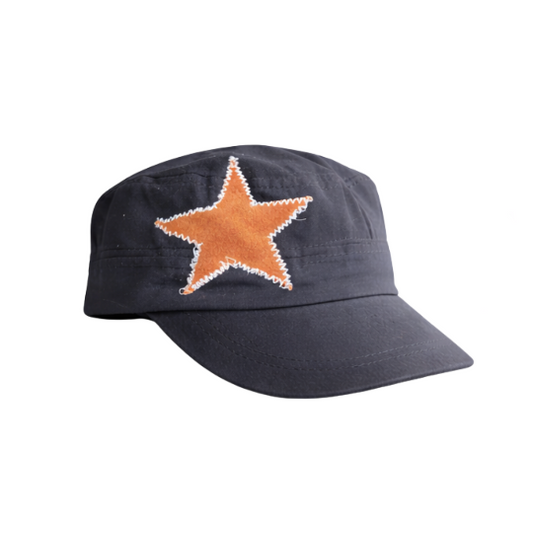 Black Hat/Light Brown Suede Star