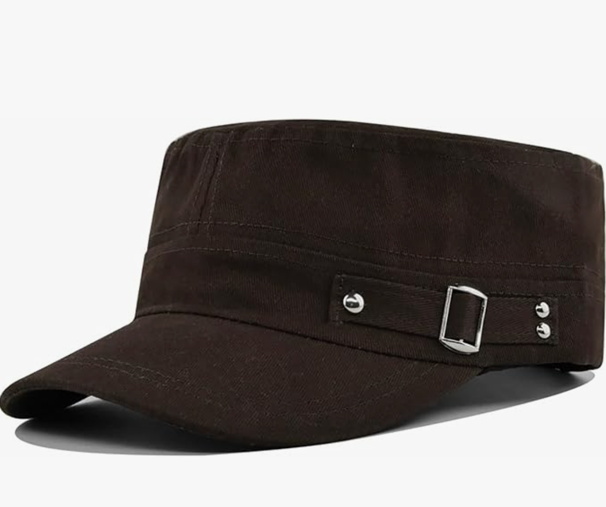 Black Hat/Cow Star/Red Stitching