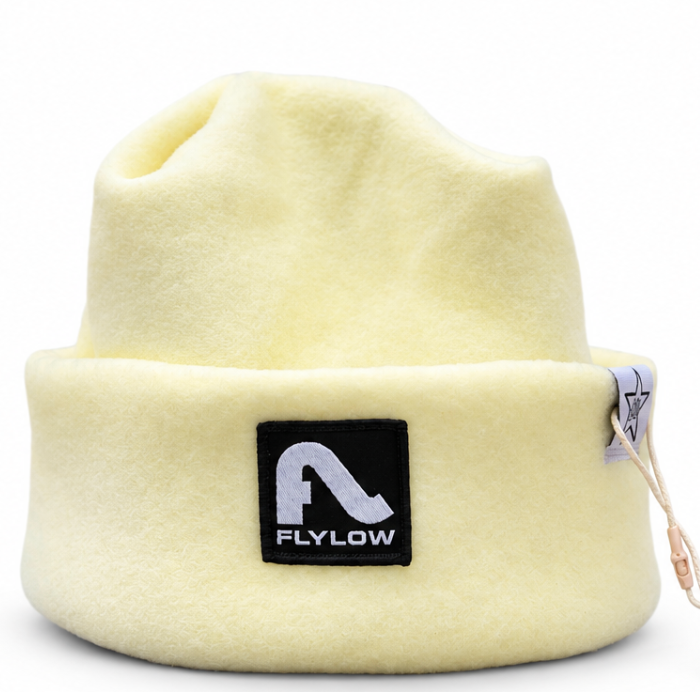 Light Yellow Flylow 4 point Beanie