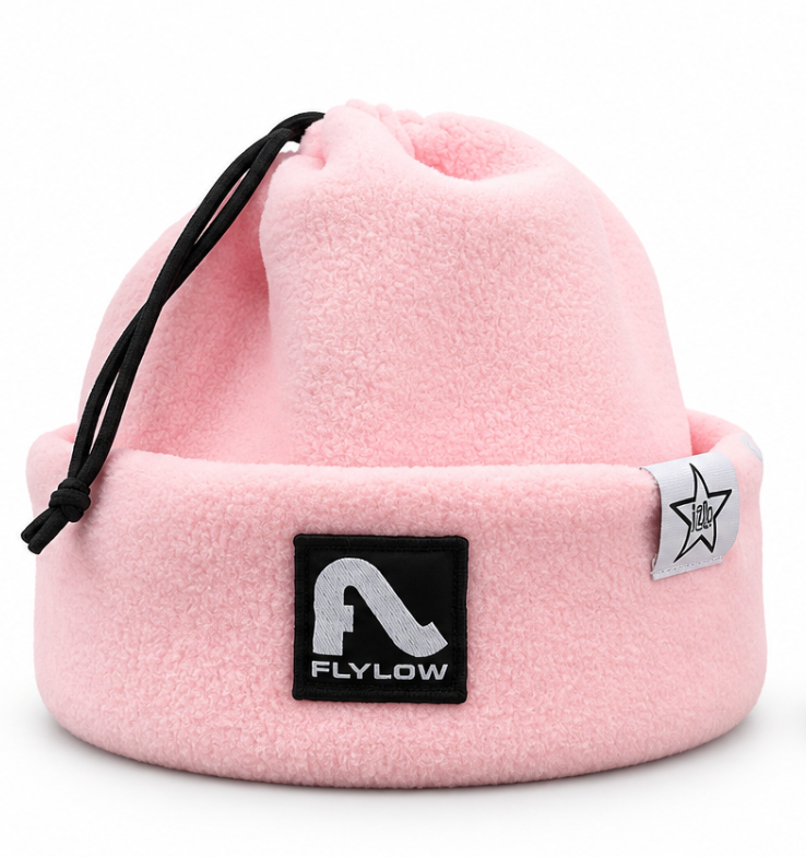 Light Pink Flylow 4 point Beanie