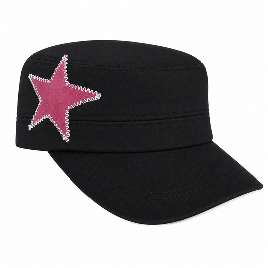 Black hat/pink and white star