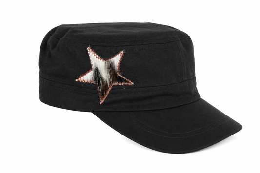 Black Hat/Cow Star/Brown Stiching
